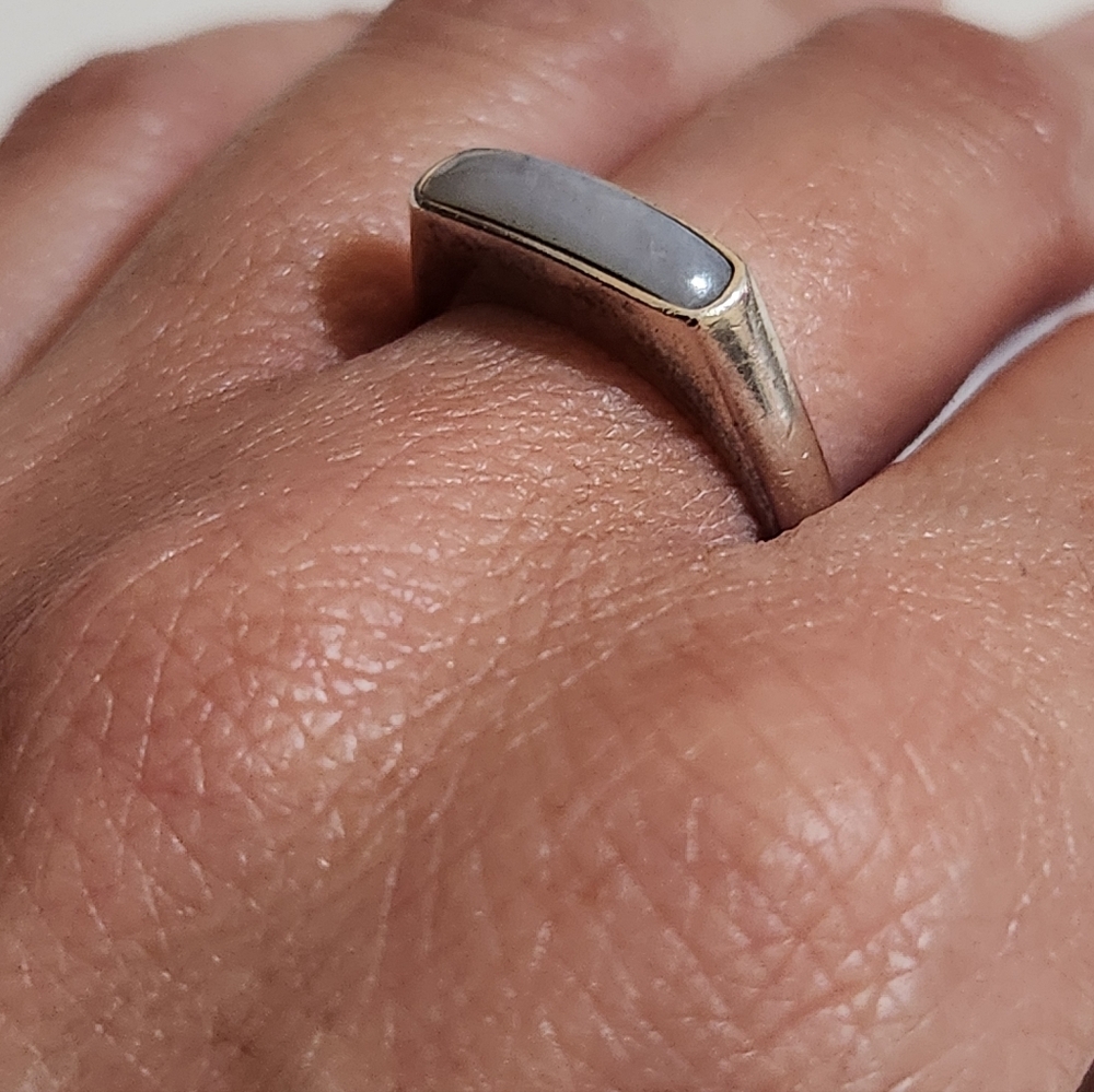 Carolyn Pollack Sterling Silver Blue Chalcedony Ring Size 8 - Picture 6 of 10
